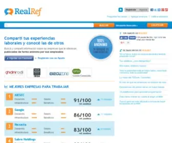 Realref.com.ar(Compartí tus experiencias laborales y conocé las de otros) Screenshot