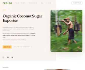 Realsanatural.com(Coconut Sugar Supplier) Screenshot