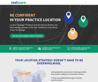 Realscore.com(Location Strategy Services for the Dental Industry) Screenshot