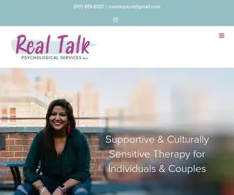 Realtalkpsych.com(Culturally Sensitive Therapy for Individuals & Couples) Screenshot