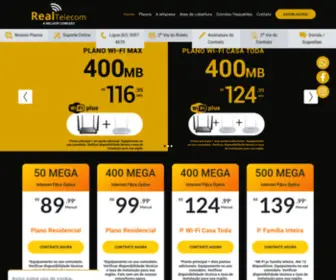 Realtelecom.net.br(Planos de Internet Fibra Óptica) Screenshot