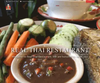 Realthairestaurant.com(Real Thai Restaurant) Screenshot