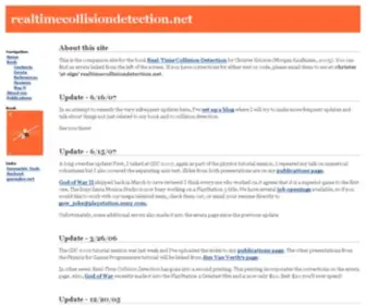 Realtimecollisiondetection.net(Companion website for the book Real) Screenshot