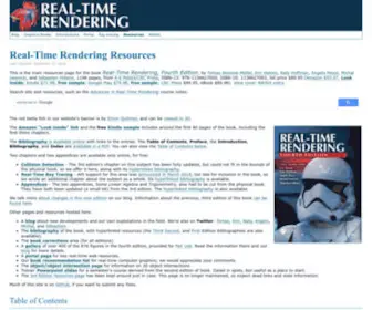 Realtimerendering.com(Real-Time Rendering Resources) Screenshot