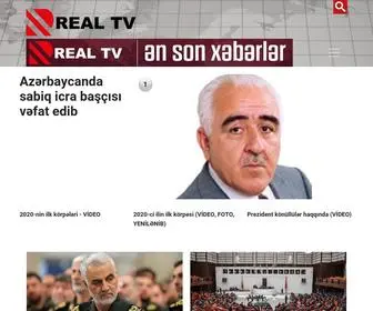 Realtv.az(Real TV canlı yayım tezlikləri: Azerspace Tezlik) Screenshot