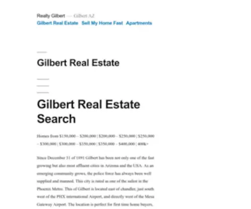 Realtygilbert.com(Gilbert Real Estate) Screenshot