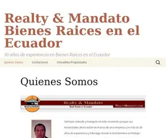 Realtymandato.com(Realty & Mandato Bienes Raices en el Ecuador) Screenshot