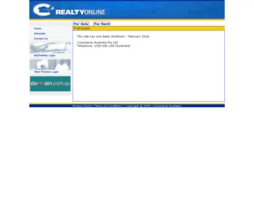 Realtyonline.com.au(Real Estate Australia) Screenshot