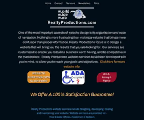 Realtyproductions.com(One of the most important aspects of website design) Screenshot