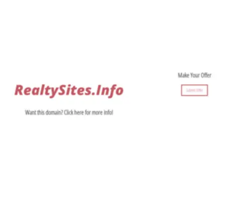 Realtysites.info(Real Estate Sites and Information for Realtors) Screenshot