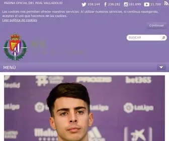 Realvalladolid.es(Real Valladolid CF) Screenshot