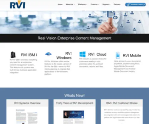Realvisionsoftware.com(Real Vision Software is your complete Enterprise Content Management (ECM)) Screenshot