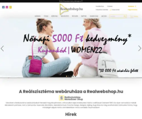 Realwebshop.hu(Magyarország legnagyobb online táskaválasztéka: Samsonite) Screenshot