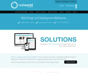 RealWorldmedia.com.au(Websites from $99 per month including hosting & support) Screenshot