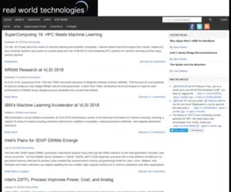 Realworldtech.com(Real World Tech) Screenshot