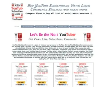 Realyoutubesubscribers.com(Buy YouTube Subscribers) Screenshot