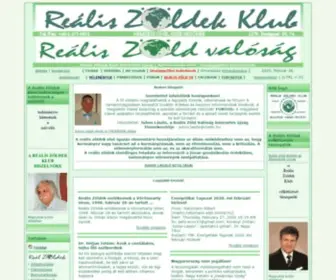 Realzoldek.hu(Reális Zöldek Klub) Screenshot