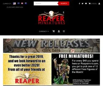 Reapermini.com(Reaper Miniatures) Screenshot