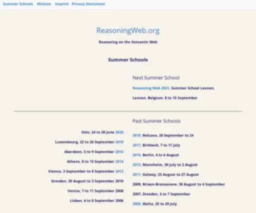 Reasoningweb.org(Reasoningweb) Screenshot