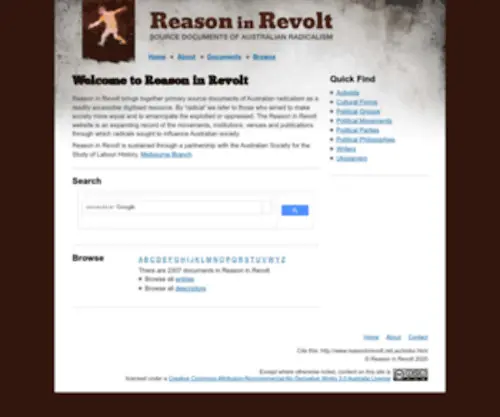 Reasoninrevolt.net.au(Reason in Revolt) Screenshot