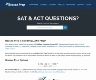 Reasonprep.com(SAT and ACT prep) Screenshot