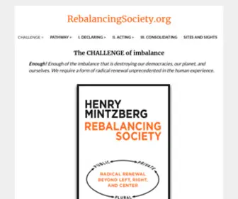 Rebalancingsociety.org(The CHALLENGE of imbalance) Screenshot