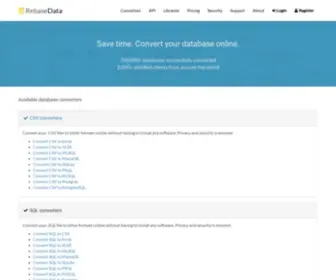 Rebasedata.com(Database conversion) Screenshot