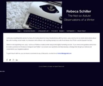 Rebecaschiller.com(The Writer) Screenshot