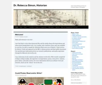 Rebecca-Simon.com(Expert about all things pirates and executions) Screenshot