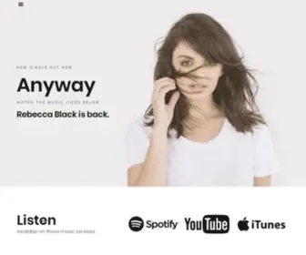 Rebeccablackonline.com(Rebecca Black's New Single "Anyway") Screenshot