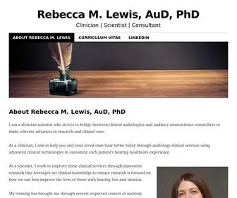 Rebeccamichellelewis.com(Clinician-Scientist | Clinical Audiologist) Screenshot