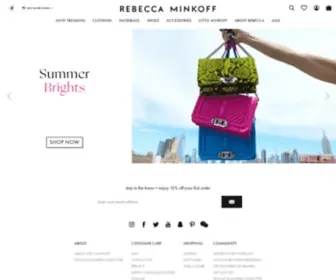 Rebeccaminkoff.com(Designer Handbags) Screenshot