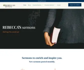 Rebeccassermons.com(I’ve been a preacher for more than twenty years) Screenshot