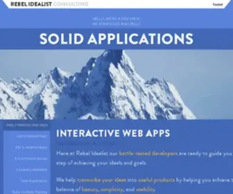 Rebelidealist.com(Austin, TX Ruby on Rails, iOS, and Android Apps Development) Screenshot