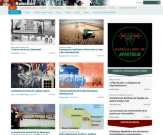 Rebelion.org(Opiniones y Noticias rebeldes sobre el Mundo) Screenshot