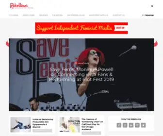 Rebelliousmagazine.com(Chicago's favorite feminist magazine) Screenshot