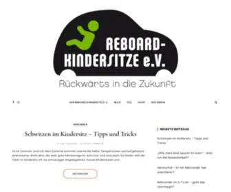 Reboard-Kindersitze.info(Reboard-Kindersitze e.V. - Rückwärts in die Zukunft) Screenshot