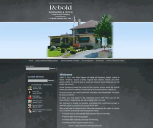 Rebold.com(Rebold Funeral Home) Screenshot