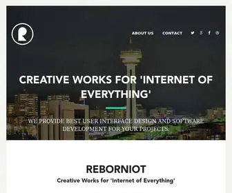 Reborniot.com( Creative Works for 'Internet of Everything') Screenshot