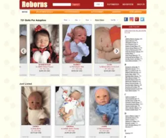 Reborns.com(Reborn Dolls and Lifelike Baby Dolls) Screenshot