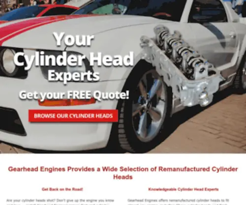 Rebuiltcylinderheads.com(Trust in Gearhead Engines Remanufactured Cylinder Heads) Screenshot