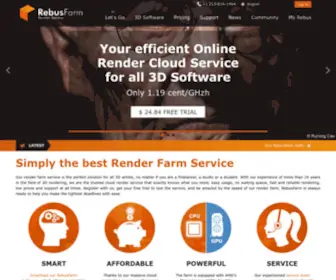 Rebusfarm.net(Render Farm for Online Cloud Rendering Service) Screenshot