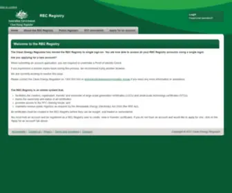 Rec-Registry.gov.au(REC Registry) Screenshot