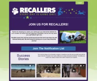Recallers.com(Simple, five minute games that will transform your dog) Screenshot