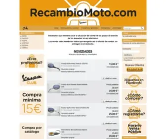 Recambiomoto.com(Recambiomoto de todo para Vespa y motocicletas) Screenshot