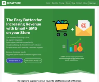 Recapture.io(Recapture email marketing) Screenshot