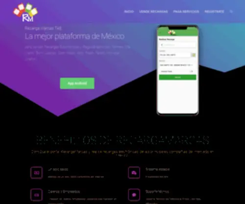 Recargamarcas.com.mx(Venta de Recargas y Servicios) Screenshot