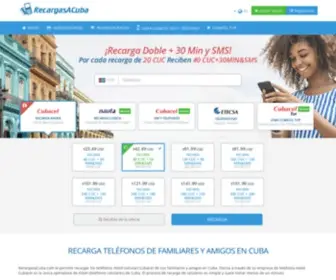 Recargasacuba.com(Compra Recargas para Cubacel y Nauta) Screenshot