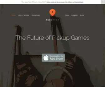 Reccheckapp.com(A pickup games app for organizing and discovering local games) Screenshot