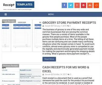Receipts-Templates.com(The website) Screenshot